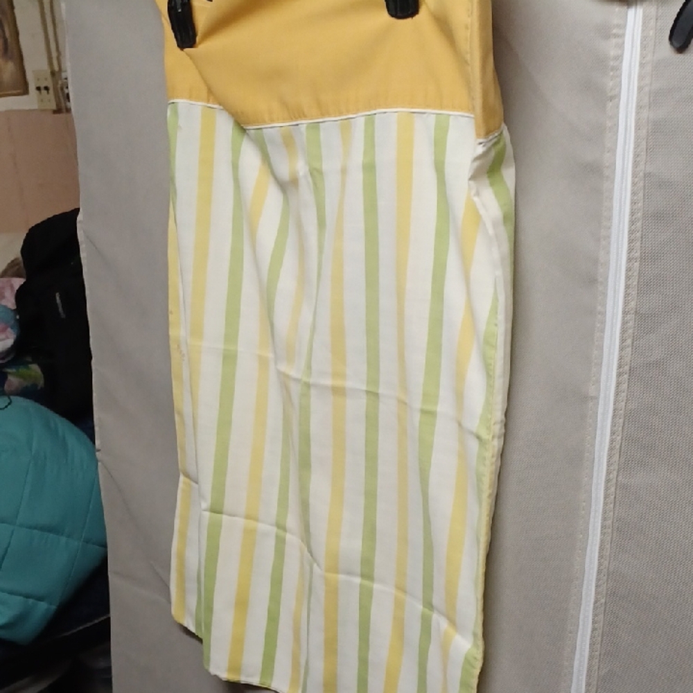 Striped Yellow and Green Vintage Pillowcase